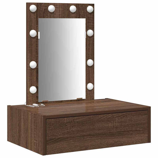 Schminktisch mit Schubladen Braun 60 x 40 x 70 cm Holzwerkstoff