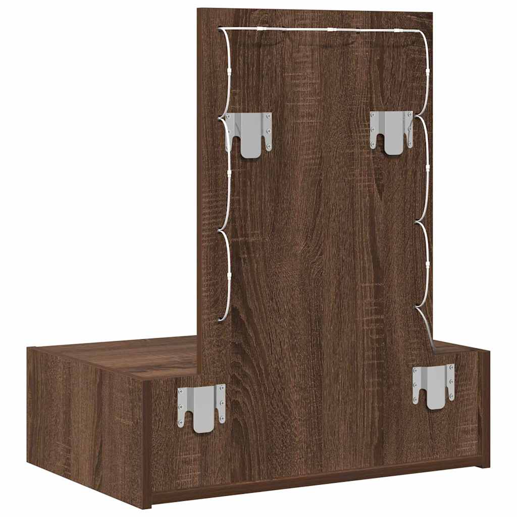 Schminktisch mit Schubladen Braun 60 x 40 x 70 cm Holzwerkstoff