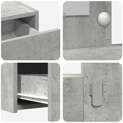 Schminktisch mit Schubladen Grau 83 x 40 x 70 cm Holzwerkstoff