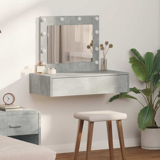 Schminktisch mit Schubladen Grau 83 x 40 x 70 cm Holzwerkstoff