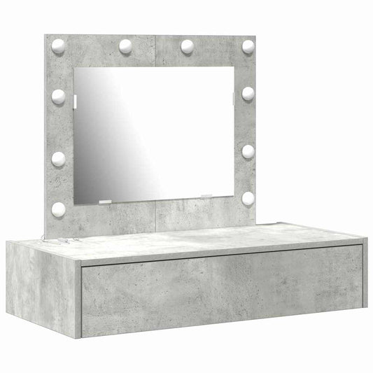 Schminktisch mit Schubladen Grau 83 x 40 x 70 cm Holzwerkstoff