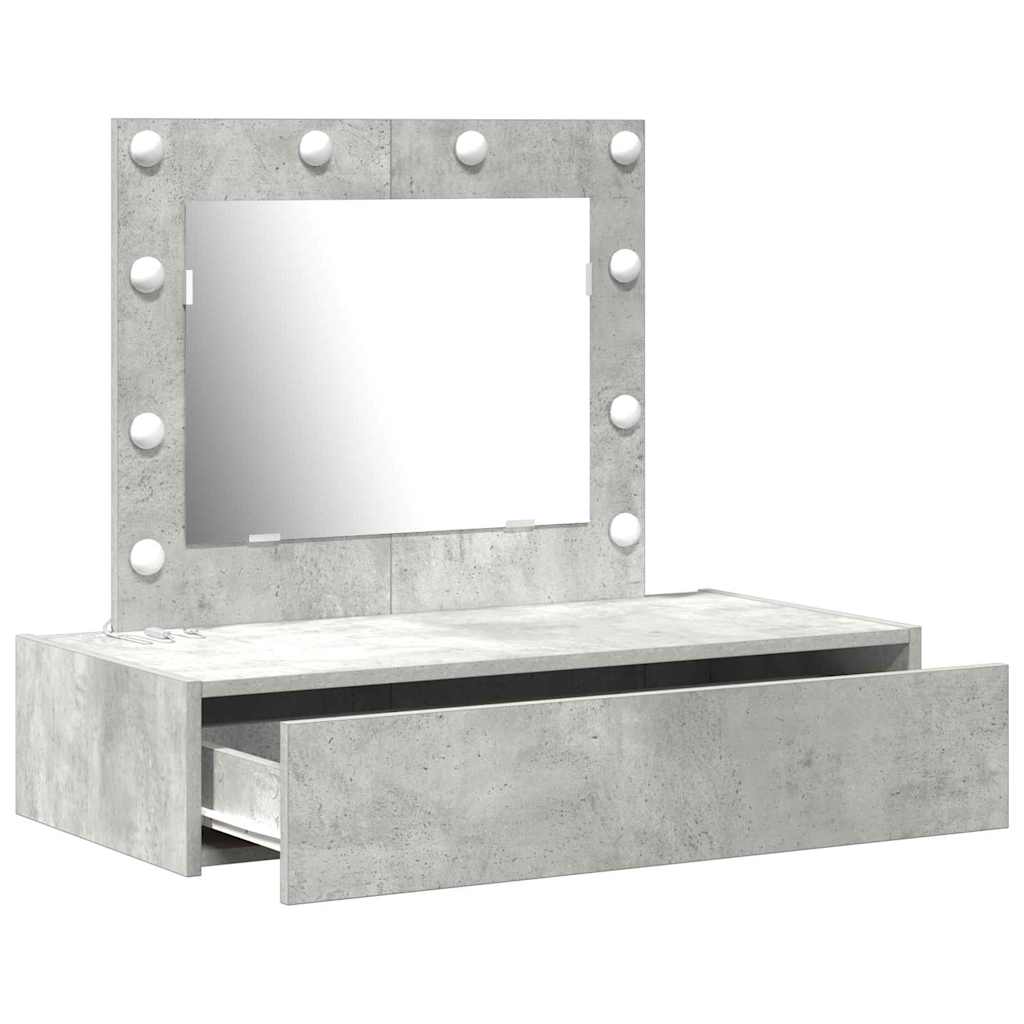 Schminktisch mit Schubladen Grau 83 x 40 x 70 cm Holzwerkstoff