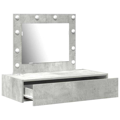 Schminktisch mit Schubladen Grau 83 x 40 x 70 cm Holzwerkstoff