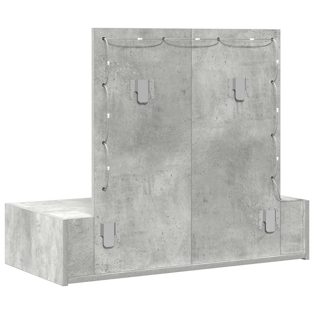 Schminktisch mit Schubladen Grau 83 x 40 x 70 cm Holzwerkstoff