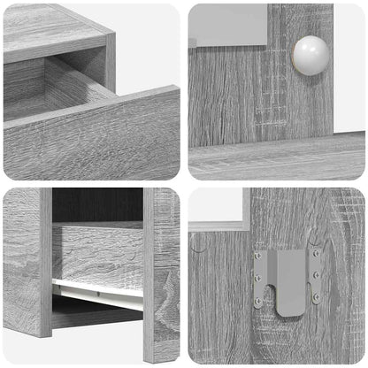 Schminktisch mit Schubladen Grau 83 x 40 x 70 cm Holzwerkstoff