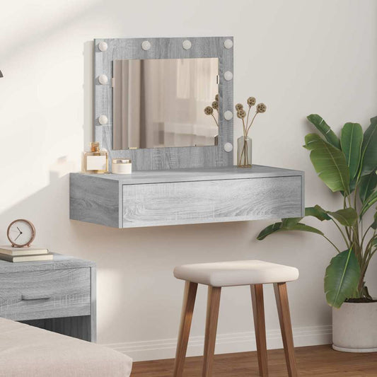 Schminktisch mit Schubladen Grau 83 x 40 x 70 cm Holzwerkstoff
