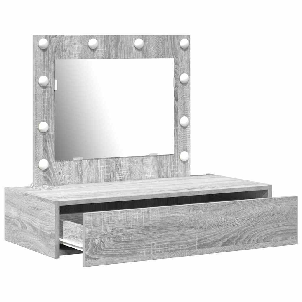 Schminktisch mit Schubladen Grau 83 x 40 x 70 cm Holzwerkstoff