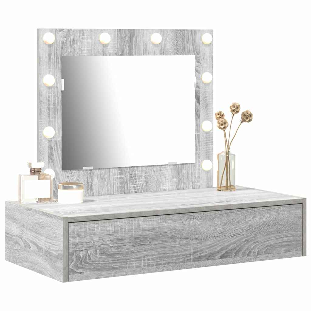 Schminktisch mit Schubladen Grau 83 x 40 x 70 cm Holzwerkstoff