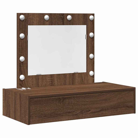 Schminktisch mit Schubladen Braun 83 x 40 x 70 cm Holzwerkstoff