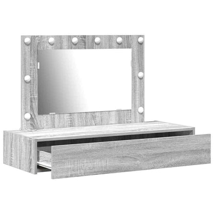 Schminktisch mit Schubladen Grau 100 x 40 x 70 cm Holzwerkstoff