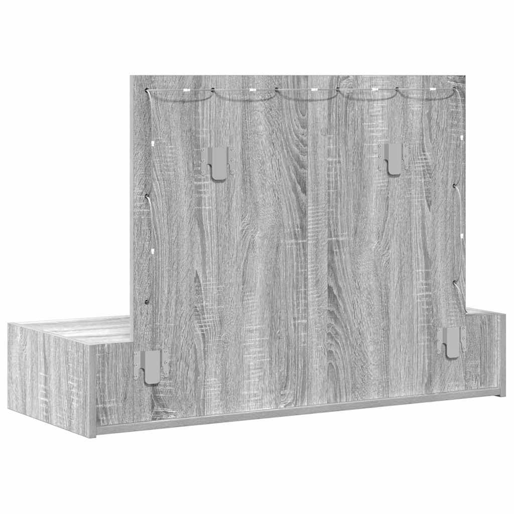 Schminktisch mit Schubladen Grau 100 x 40 x 70 cm Holzwerkstoff