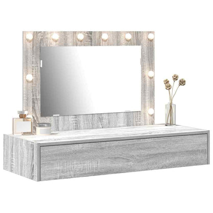 Schminktisch mit Schubladen Grau 100 x 40 x 70 cm Holzwerkstoff