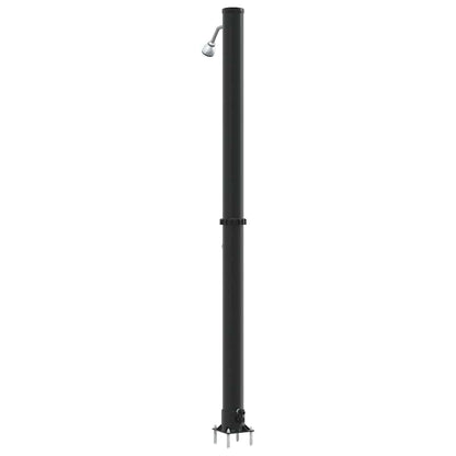Outdoordusche mit Solar Schwarz 217 cm PVC, Aluminium