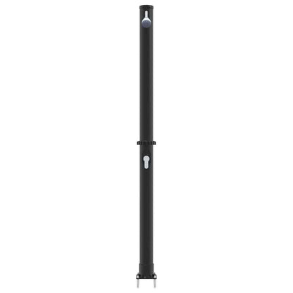 Outdoordusche mit Solar Schwarz 217 cm PVC, Aluminium