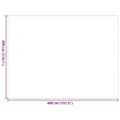 Outdoor Teppich Schwarz und Grau 300 x 400 cm PP
