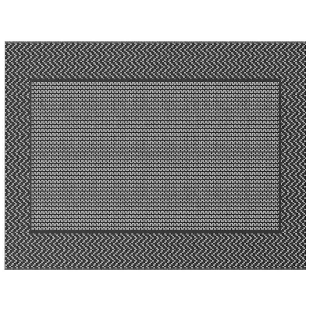 Outdoor Teppich Schwarz und Grau 300 x 400 cm PP