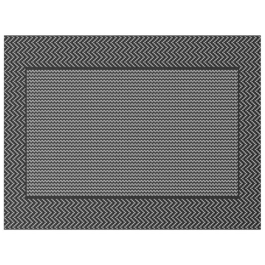 Outdoor Teppich Schwarz und Grau 300 x 400 cm PP