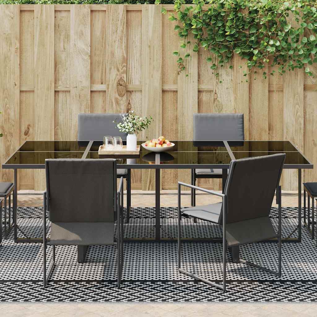 Outdoor Teppich Schwarz und Grau 250 x 400 cm PP