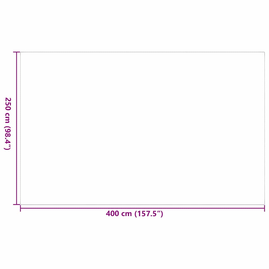 Outdoor Teppich Schwarz und Grau 250 x 400 cm PP