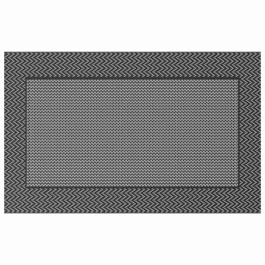 Outdoor Teppich Schwarz und Grau 250 x 400 cm PP