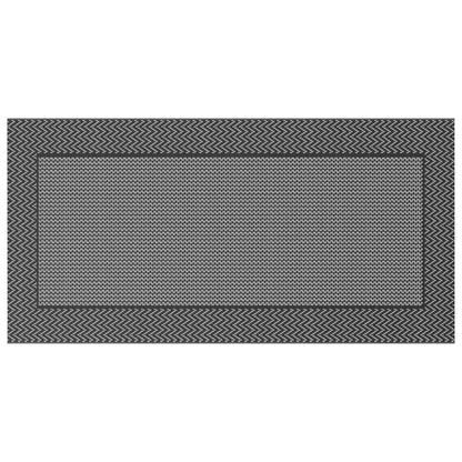 Outdoor Teppich Schwarz und Grau 250 x 500 cm PP