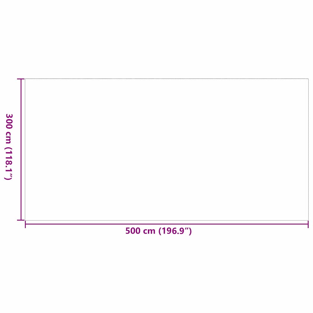 Outdoor Teppich Schwarz und Grau 300 x 500 cm PP
