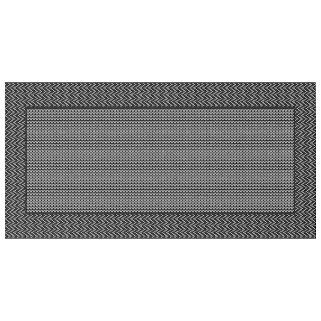 Outdoor Teppich Schwarz und Grau 300 x 500 cm PP