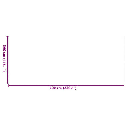 Outdoor Teppich Schwarz und Grau 300 x 600 cm PP
