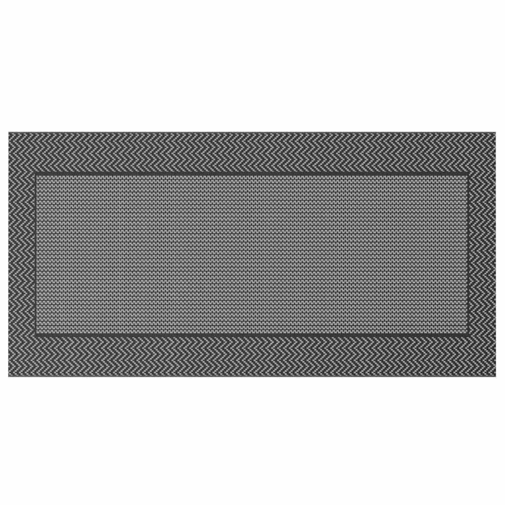 Outdoor Teppich Schwarz und Grau 300 x 600 cm PP