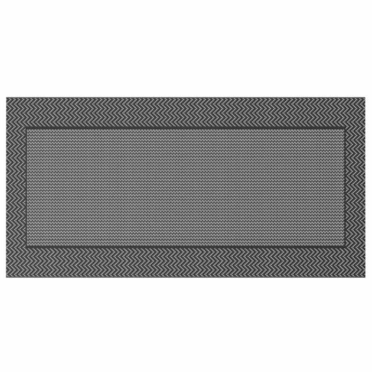 Outdoor Teppich ARAKIL Schwarz und Grau 300 x 600 cm PP