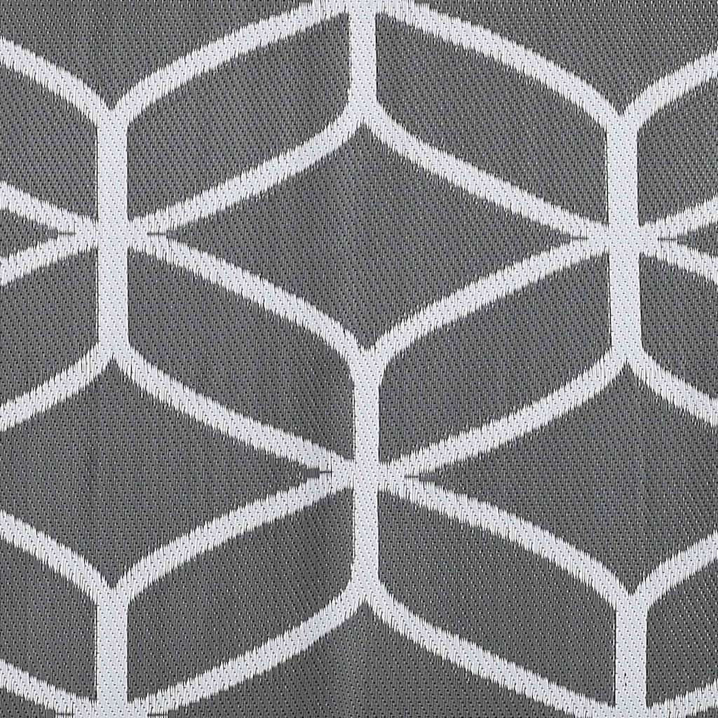 Outdoor Teppich ARAKIL Grau und Weiß 250 x 250 cm PP