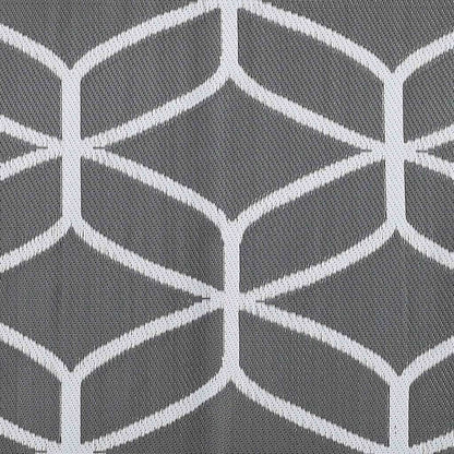 Outdoor Teppich ARAKIL Grau und Weiß 250 x 250 cm PP