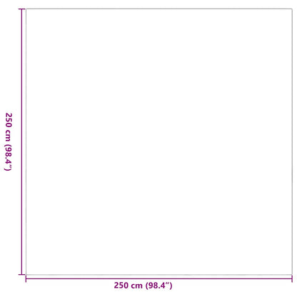Outdoor Teppich ARAKIL Grau und Weiß 250 x 250 cm PP