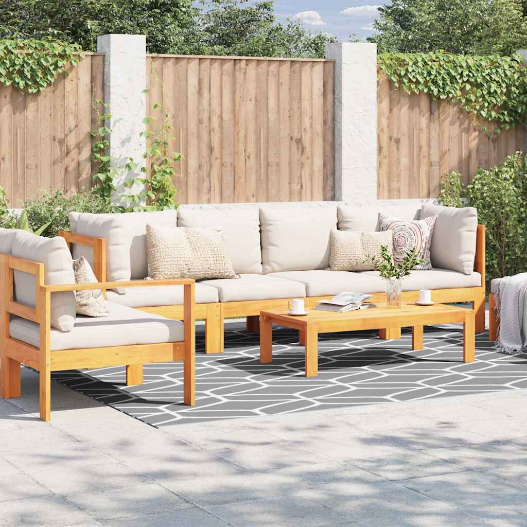 Outdoor Teppich Grau und Weiß 250 x 300 cm PP