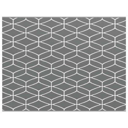 Outdoor Teppich Grau und Weiß 250 x 300 cm PP