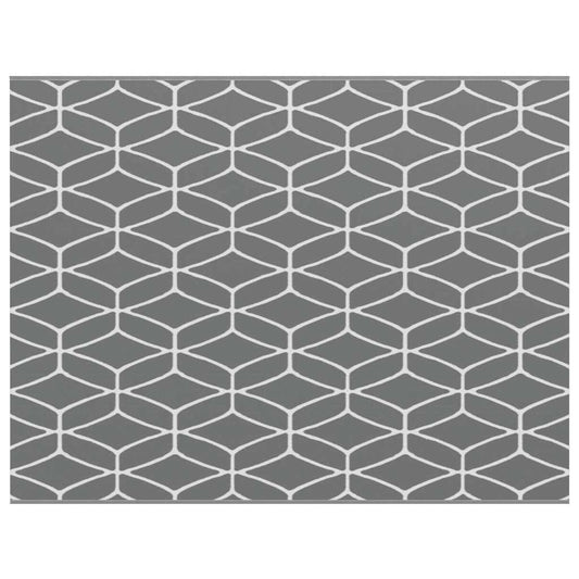 Outdoor Teppich Grau und Weiß 250 x 300 cm PP