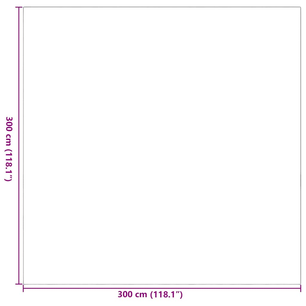 Outdoor Teppich Grau und Weiß 300 x 300 cm PP