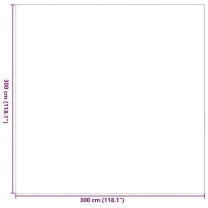 Outdoor Teppich Grau und Weiß 300 x 300 cm PP