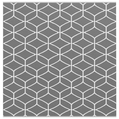 Outdoor Teppich Grau und Weiß 300 x 300 cm PP