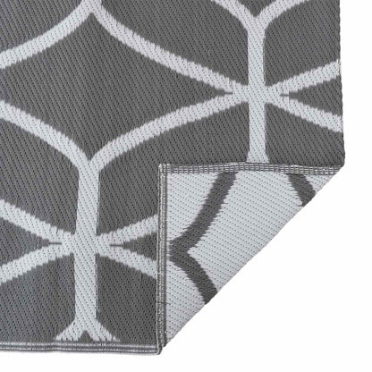 Outdoor Teppich Grau und Weiß 300 x 600 cm PP
