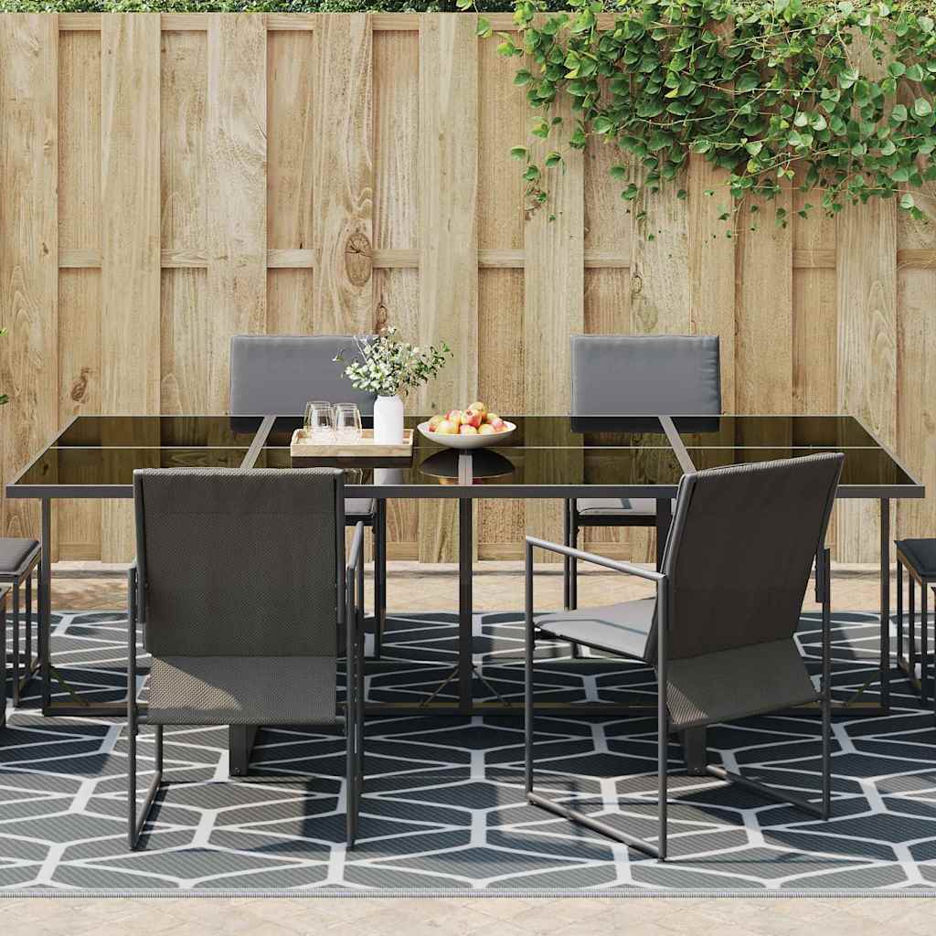 Outdoor Teppich Grau und Weiß 300 x 600 cm PP
