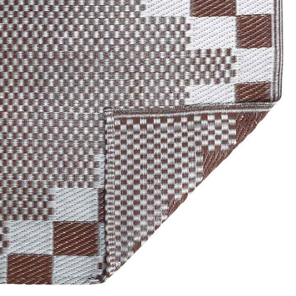 Outdoor Teppich Braun und Weiß 300 x 400 cm PP