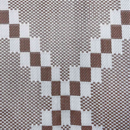 Outdoor Teppich ARAKIL Braun und Weiß 300 x 400 cm PP