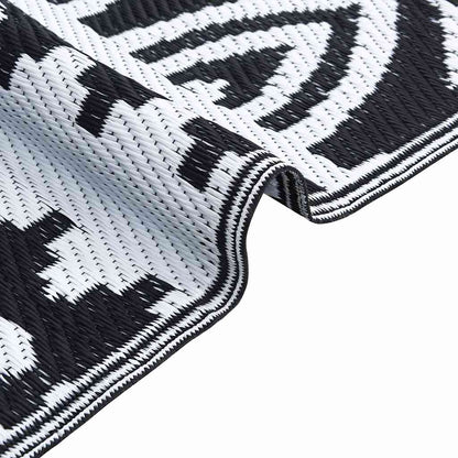 Outdoor Teppich Schwarz und Weiß 300 x 400 cm PP