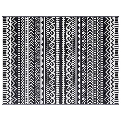 Outdoor Teppich Schwarz und Weiß 300 x 400 cm PP
