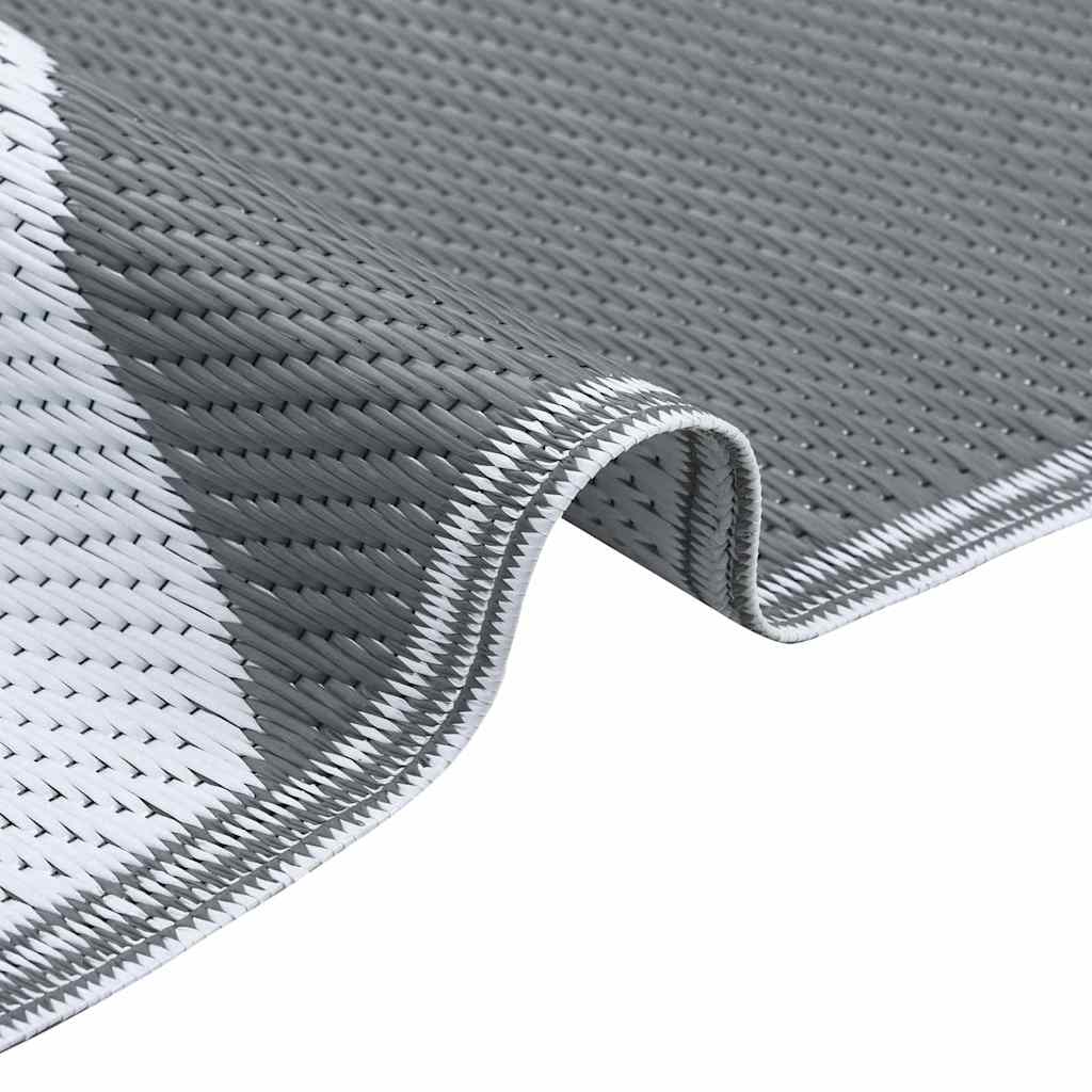 Outdoor Teppich Grau 300 x 400 cm PP