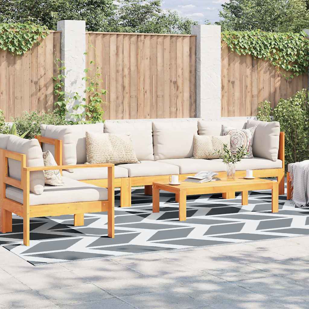 Outdoor Teppich Grau 300 x 400 cm PP