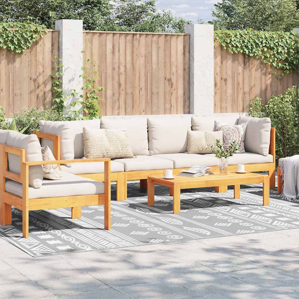 Outdoor Teppich Grau 300 x 400 cm PP