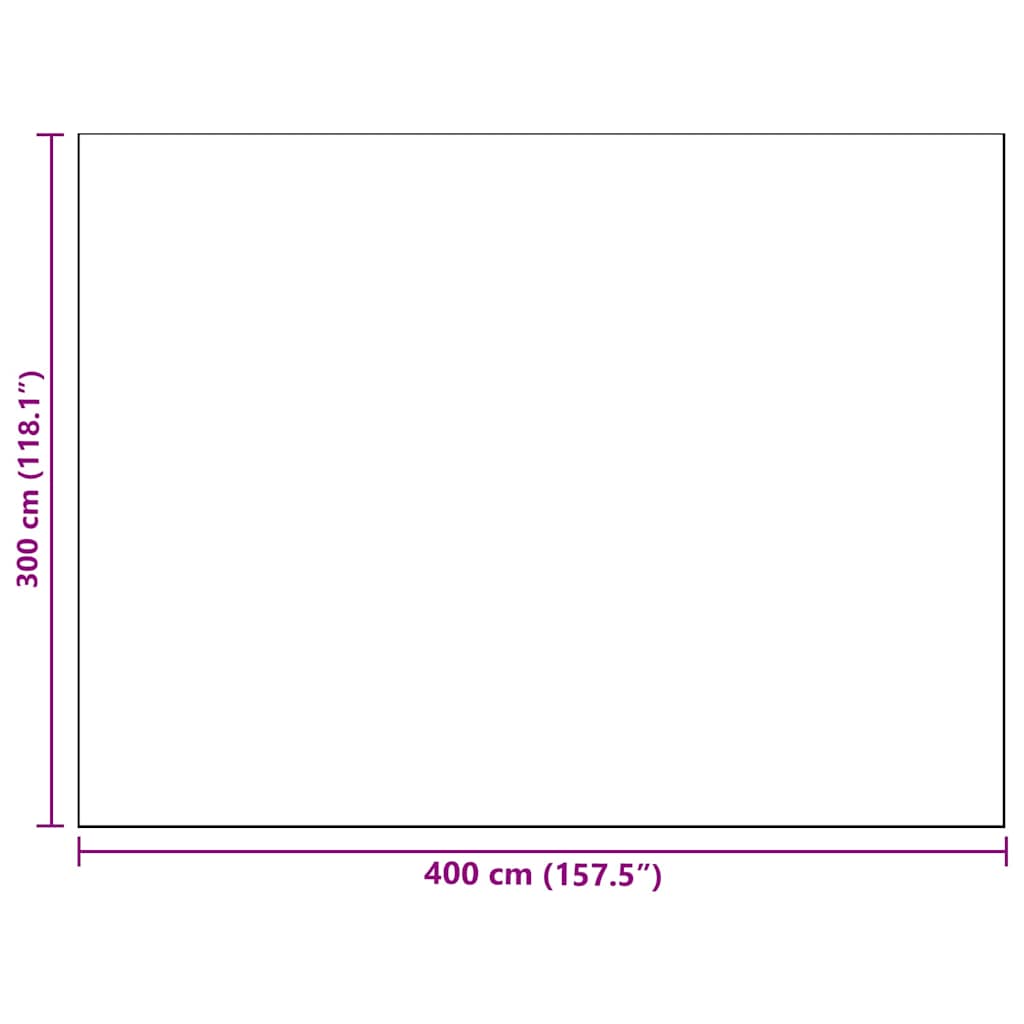 Outdoor Teppich Grau 300 x 400 cm PP