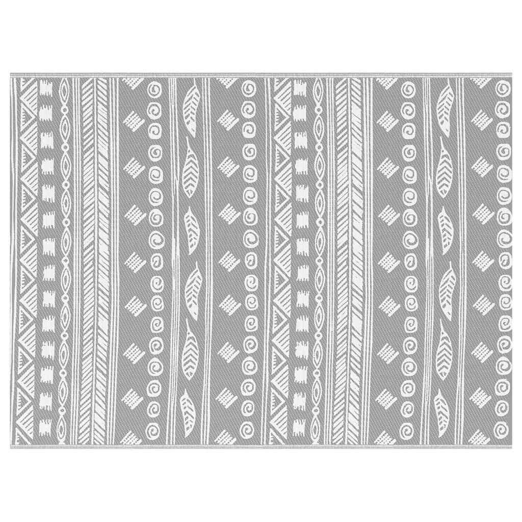 Outdoor Teppich Grau 300 x 400 cm PP